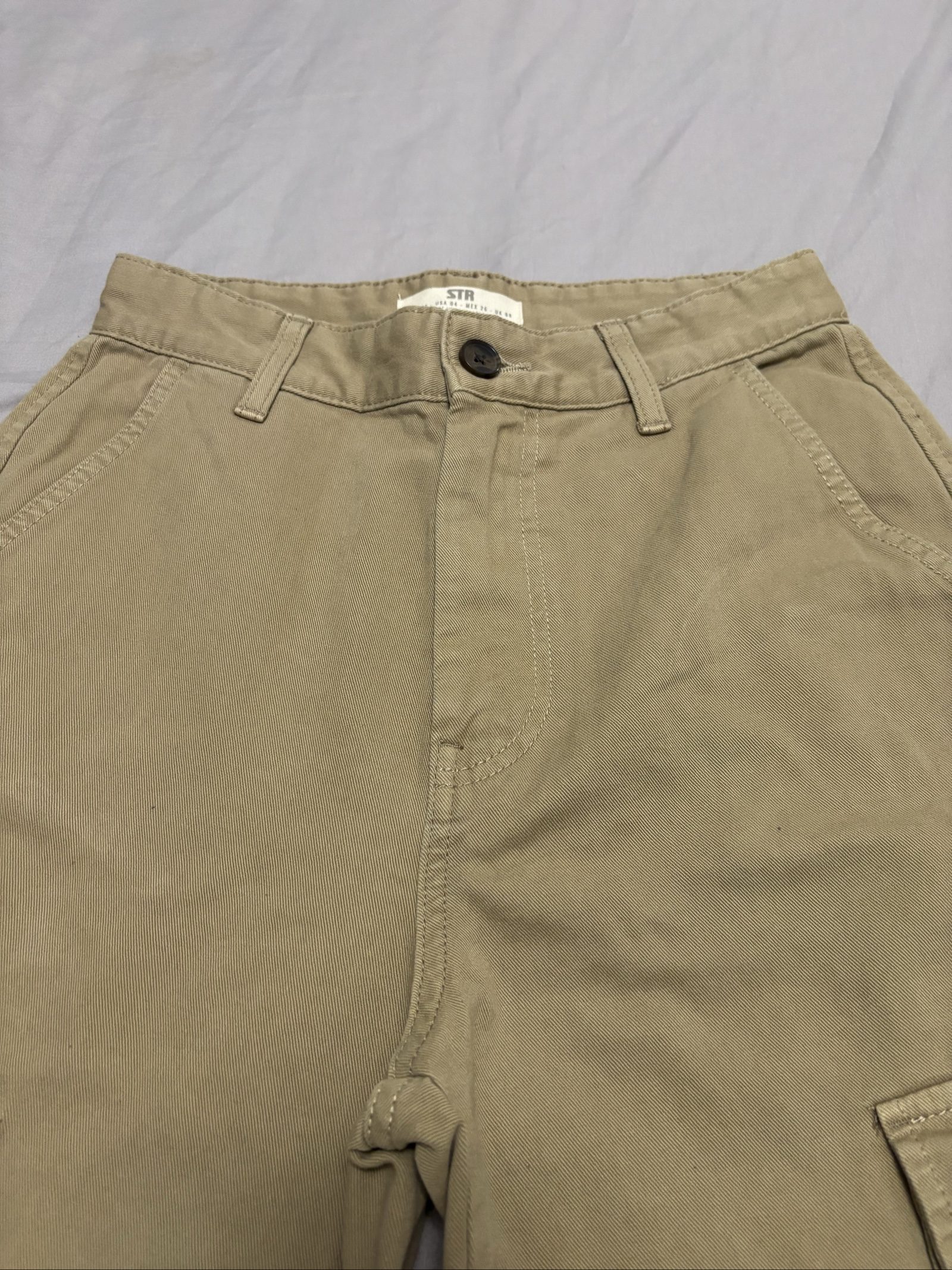 STR Beige Cargo Trousers UK 8 image 4