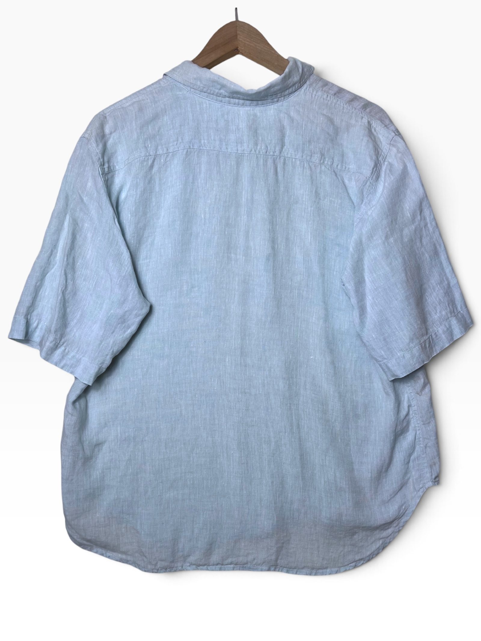 Vintage oversized 100% Linen shirt Embroidery Leinenhemd retro cottagecore large image 2