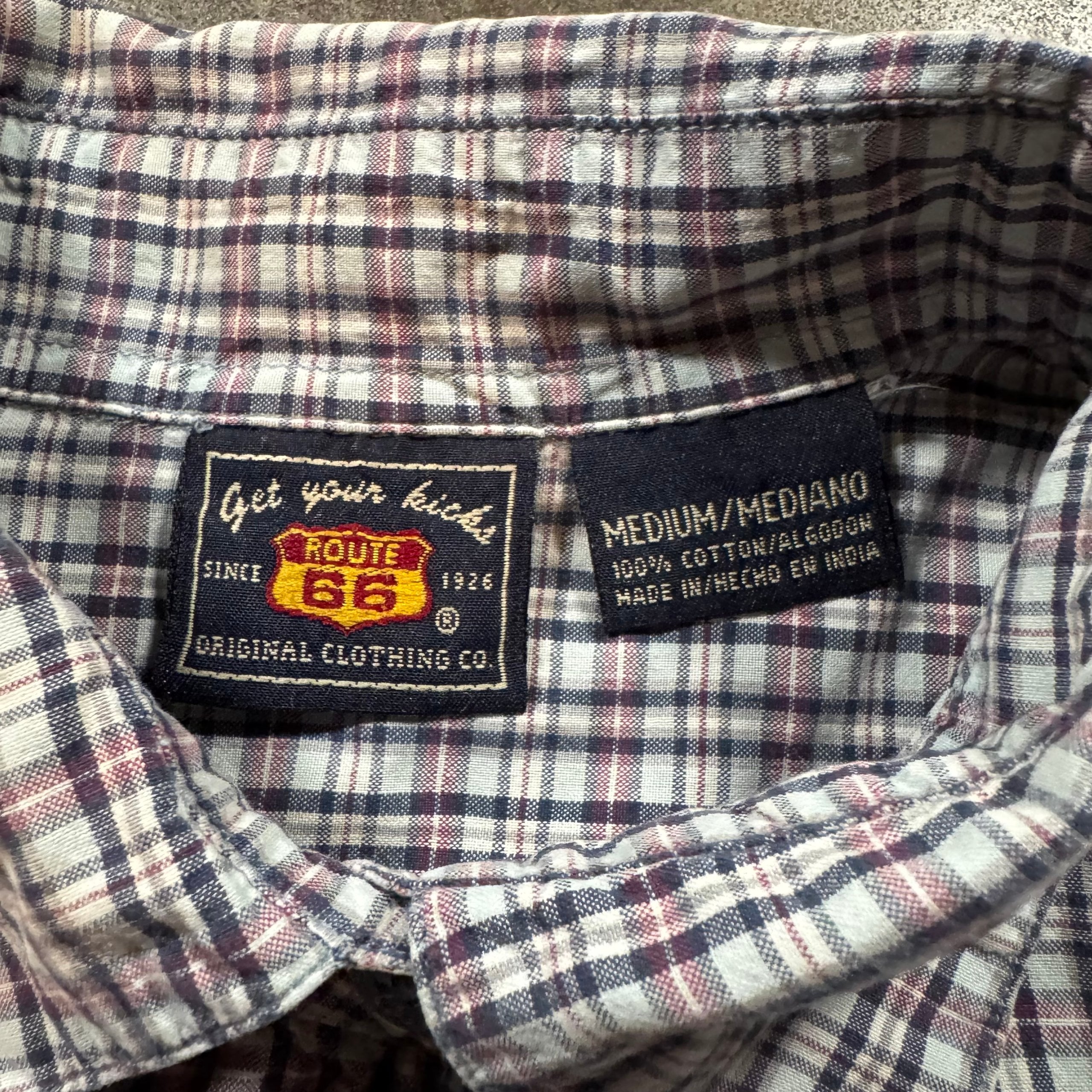 Route 66 Womens White & Purple Plaid Cotton Shirt Medium image 4