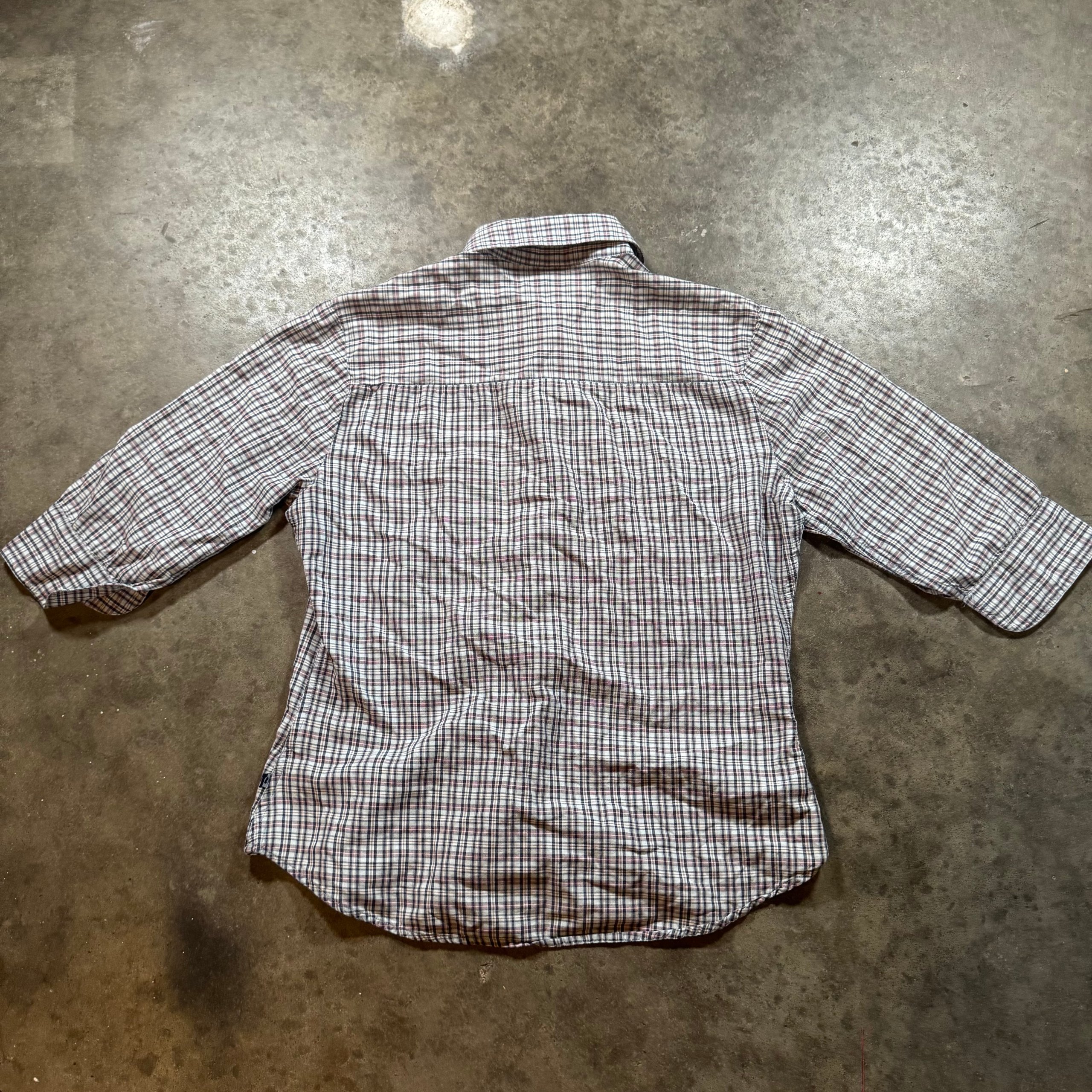 Route 66 Womens White & Purple Plaid Cotton Shirt Medium image 3