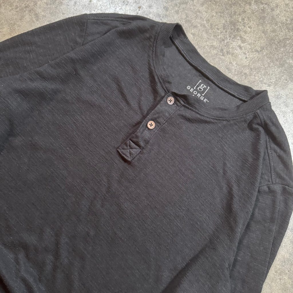 George Black Henley Long Sleeve Shirt Small