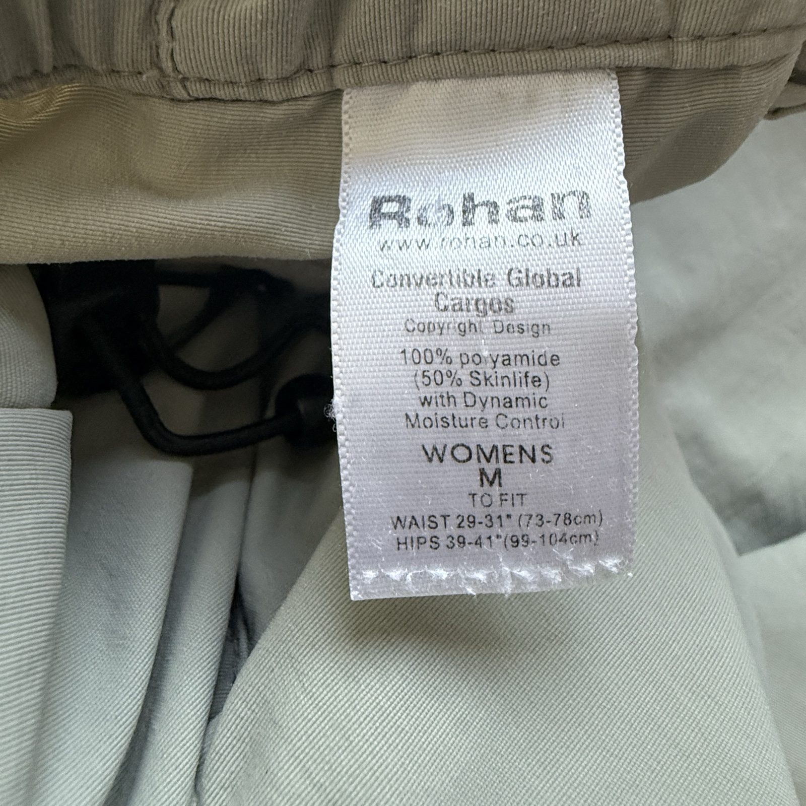Rohan Women’s M Beige Convertible Zip-Off Walking Cargo Trousers Hiking image 6