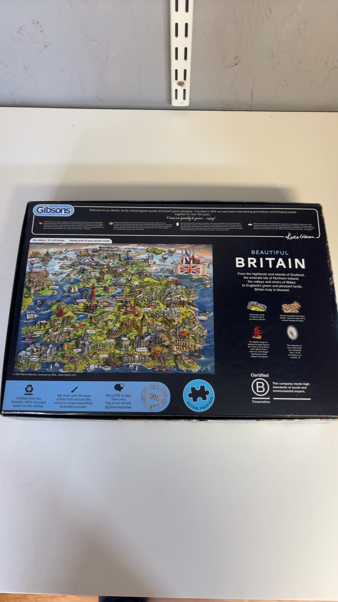 Gibsons Beautiful Britain 1000 Piece Jigsaw Puzzle very good condition image 3