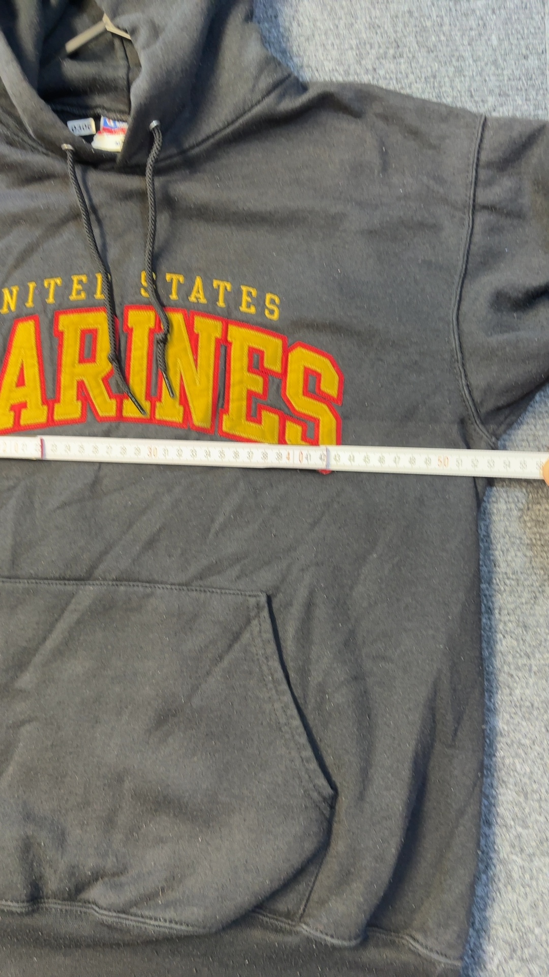 Champion Black United States Marines Hoodie Medium very good vintage condition image 7