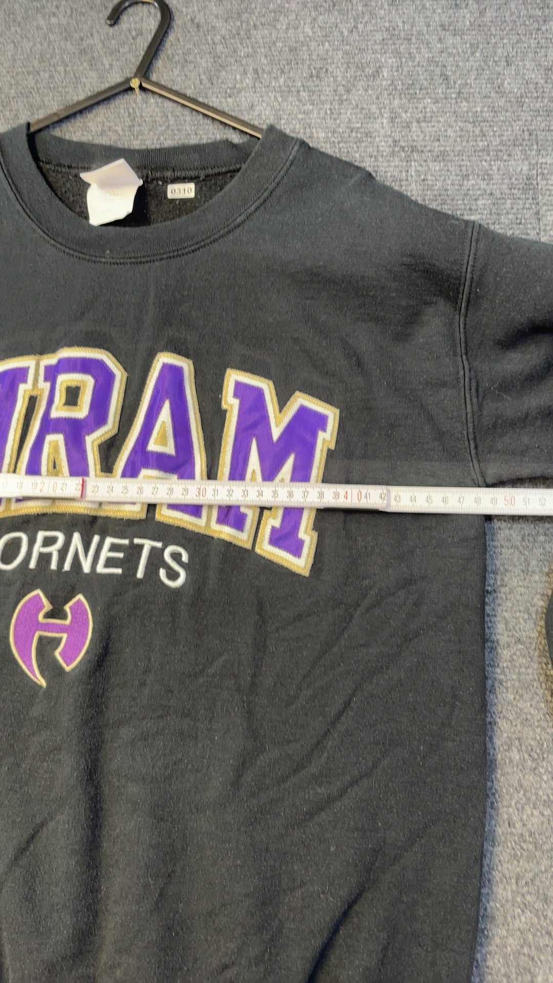 Neff Black & Purple Hiram Hornets Sweatshirt Small Cotton Polyester good vintage condition image 4