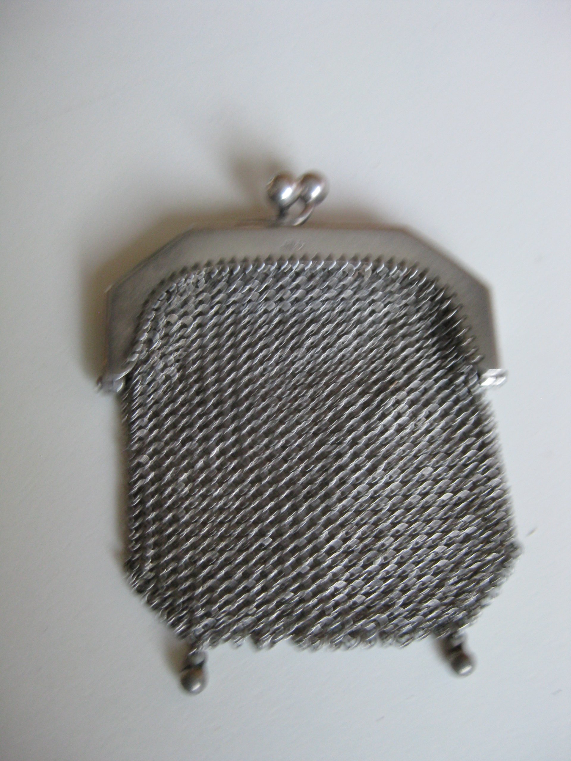 Real 925 Silver Vintage Mesh Coin Purse Small image 2