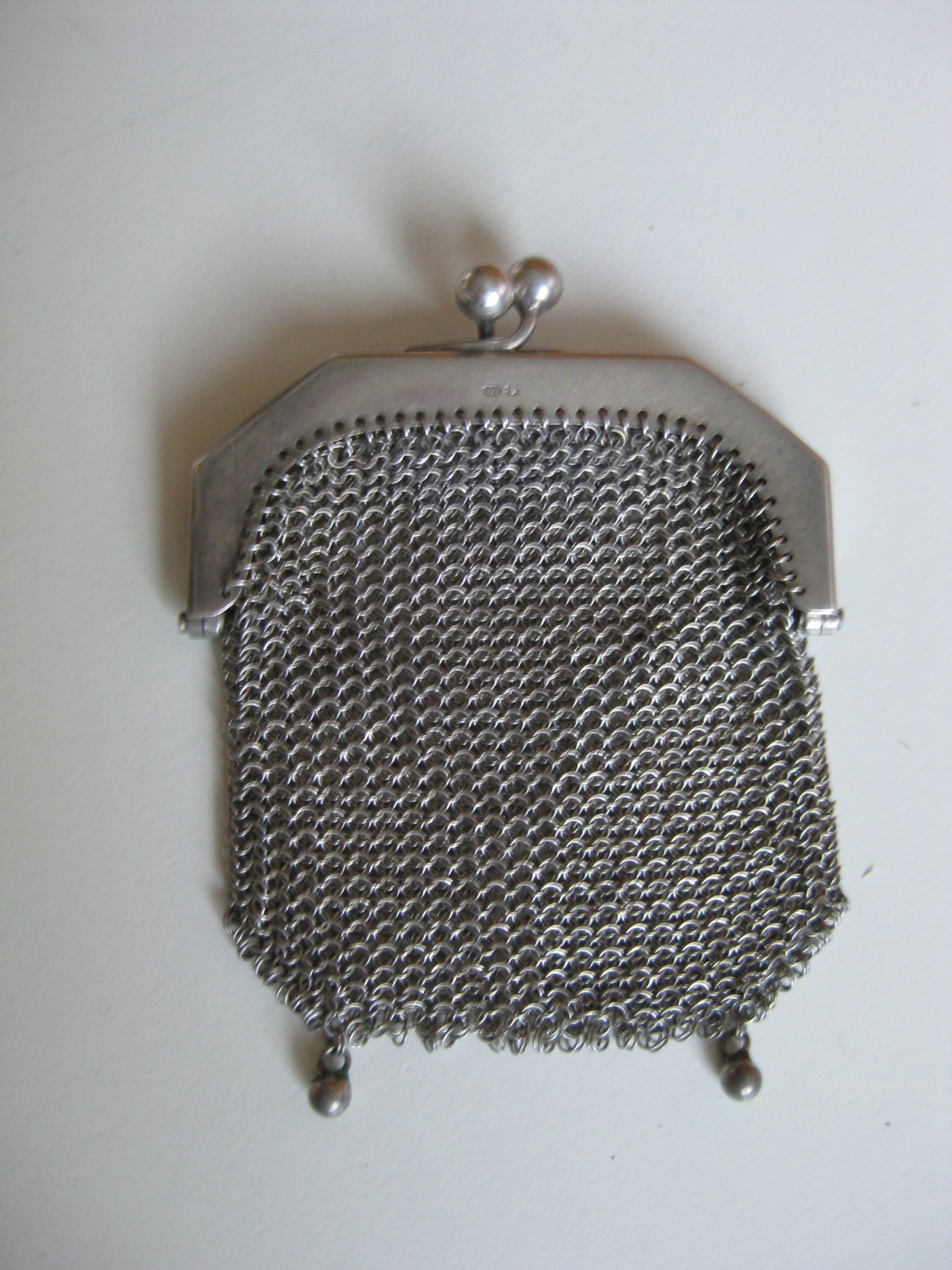 Real 925 Silver Vintage Mesh Coin Purse Small image 3