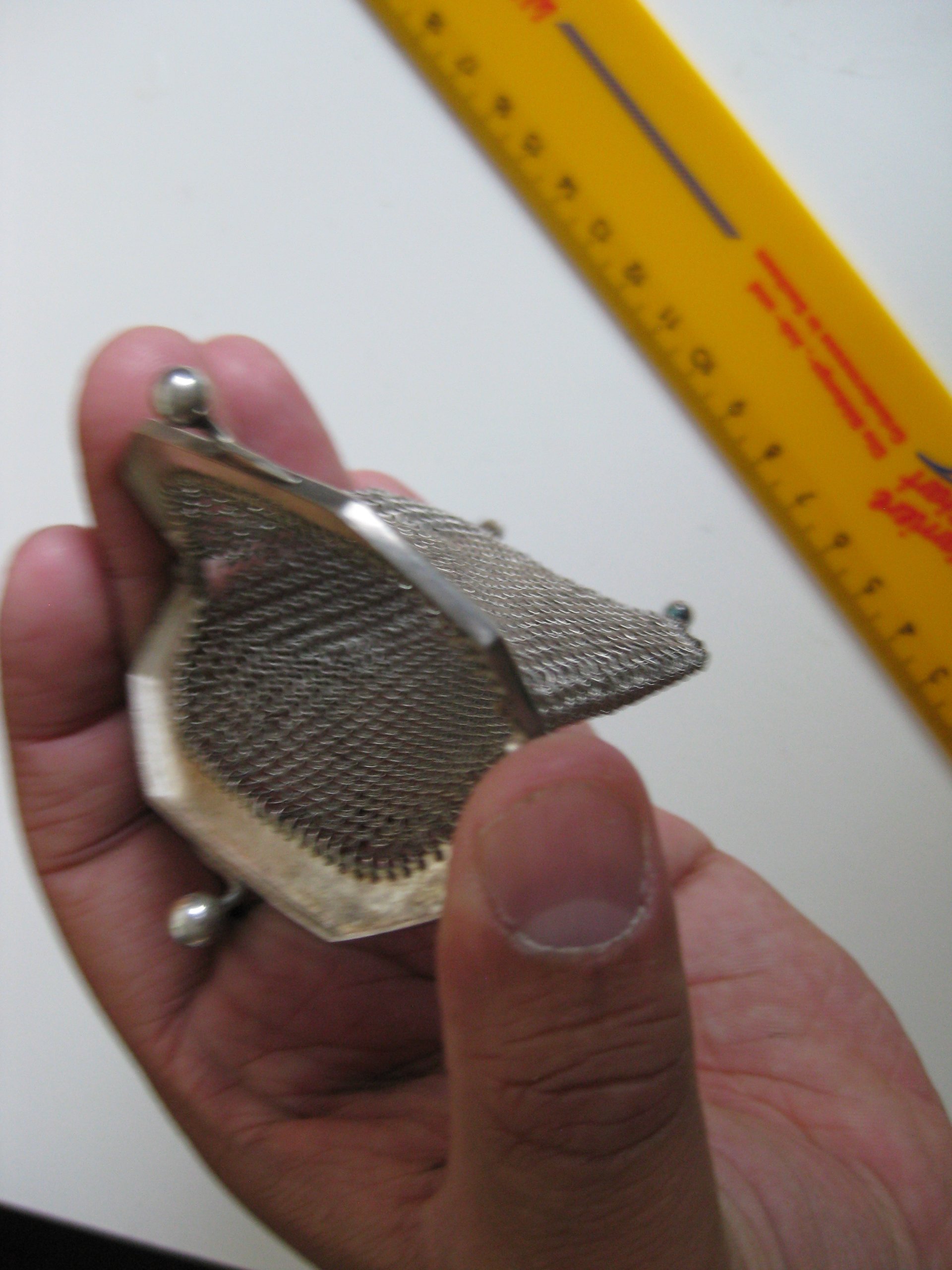 Real 925 Silver Vintage Mesh Coin Purse Small image 6