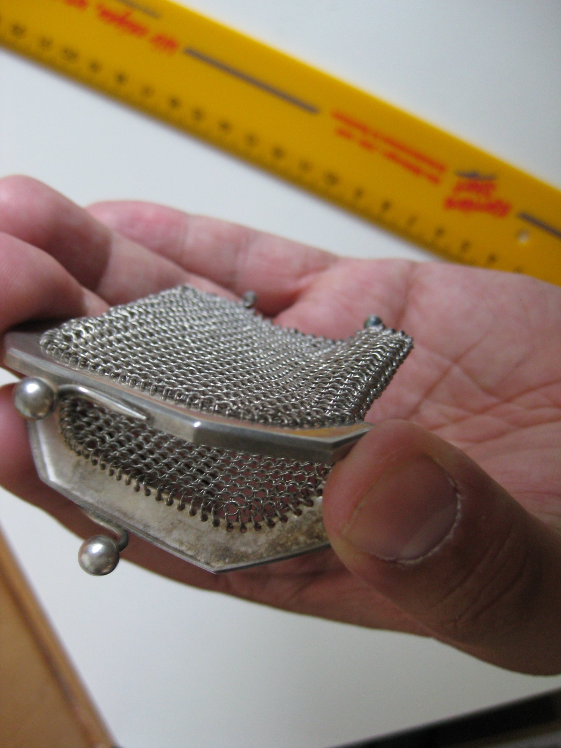 Real 925 Silver Vintage Mesh Coin Purse Small image 7