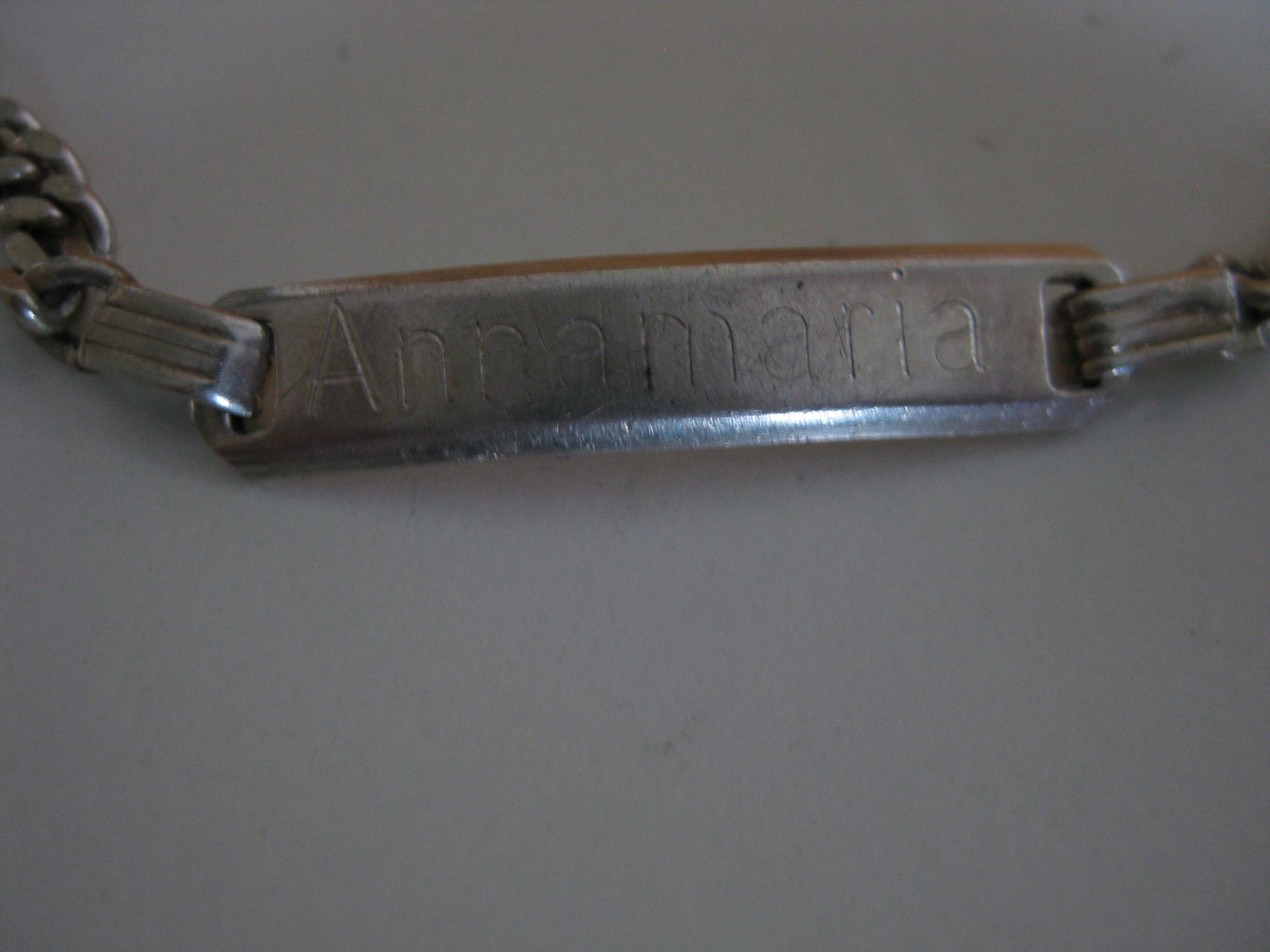 925 Silver Engraved Name Bracelet 16 cm Unisex image 3