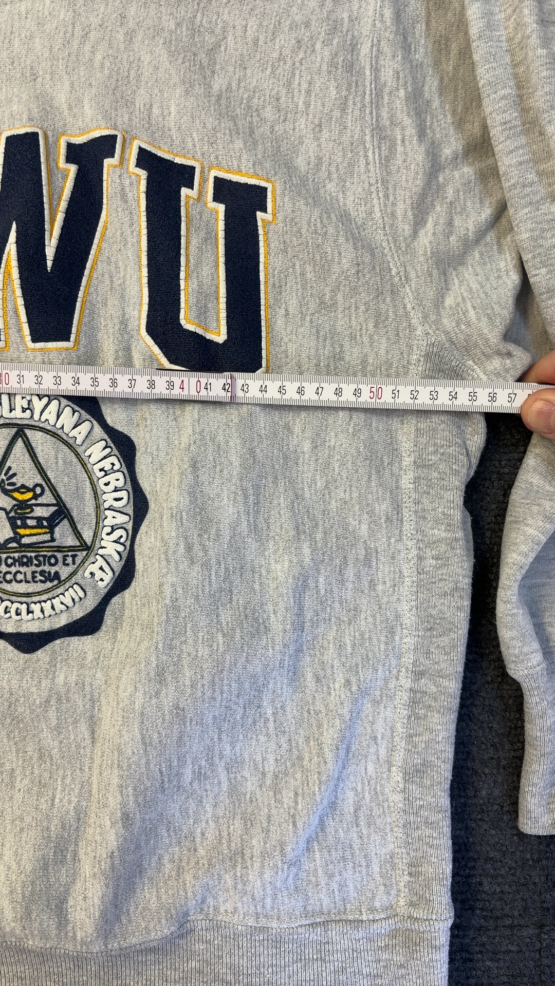 College Football Jansport Grey NWU Applique Sweatshirt Unisex Large very good condition image 5