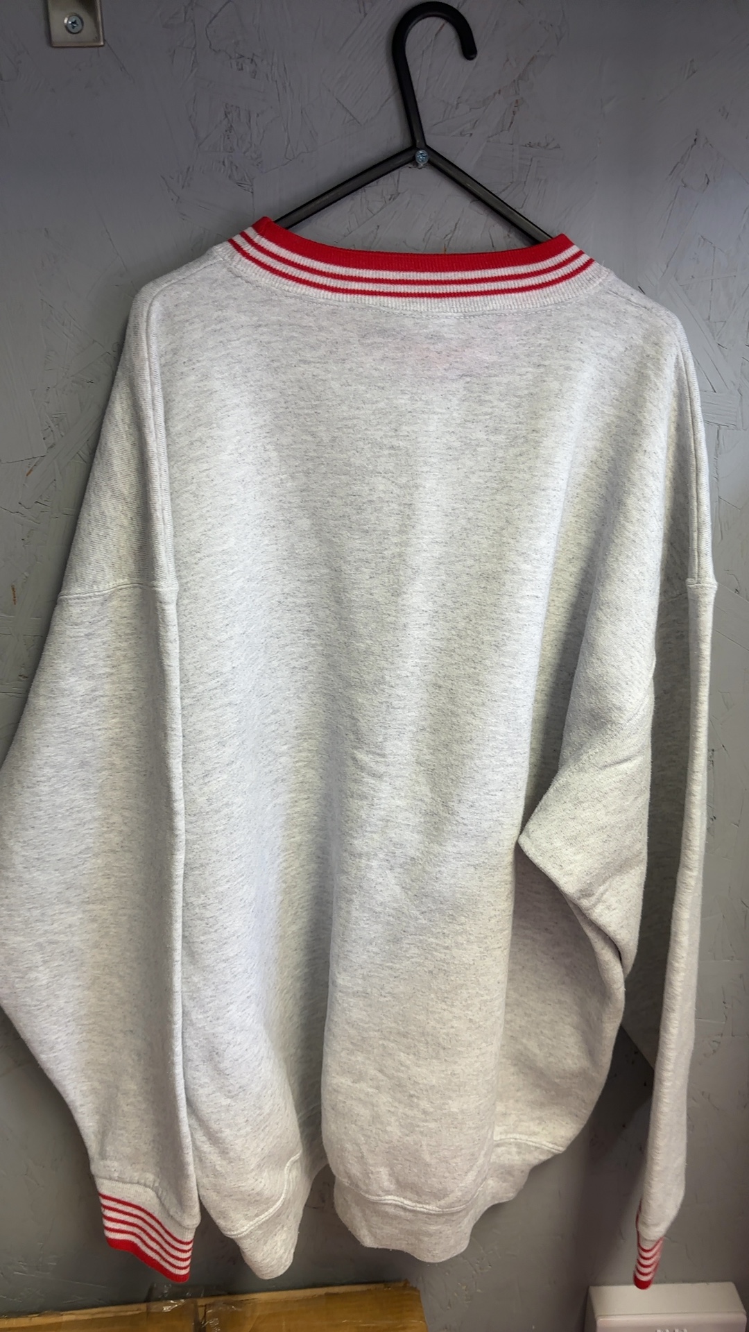 Power-Sweats Grey & Red Dallas Center Grimes High School Sweatshirt 70 cm Length XL very good condition image 6