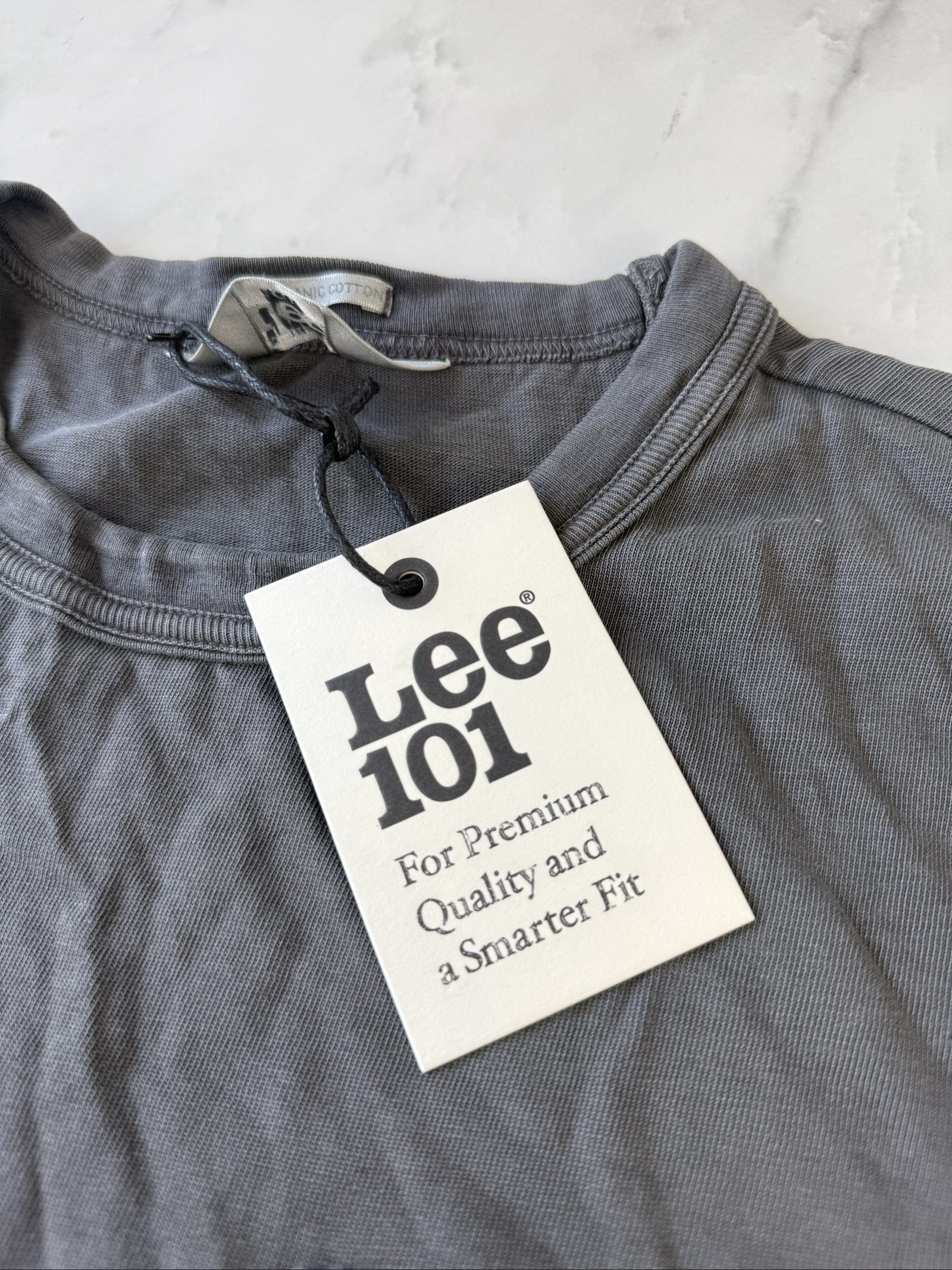 Lee 101 Black Pocket Tee Medium Regular Fit Organic Cotton image 3