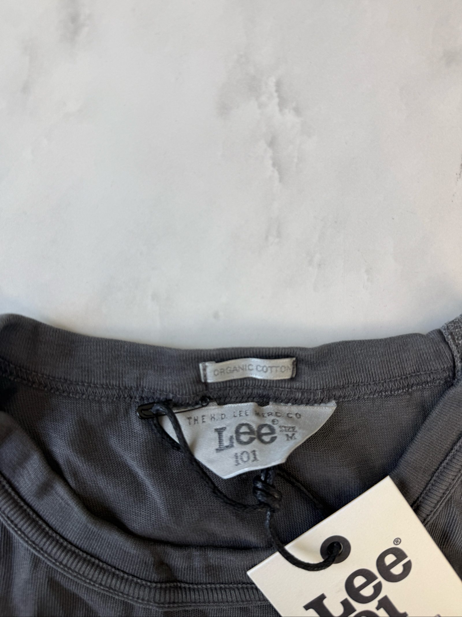 Lee 101 Black Pocket Tee Medium Regular Fit Organic Cotton image 4