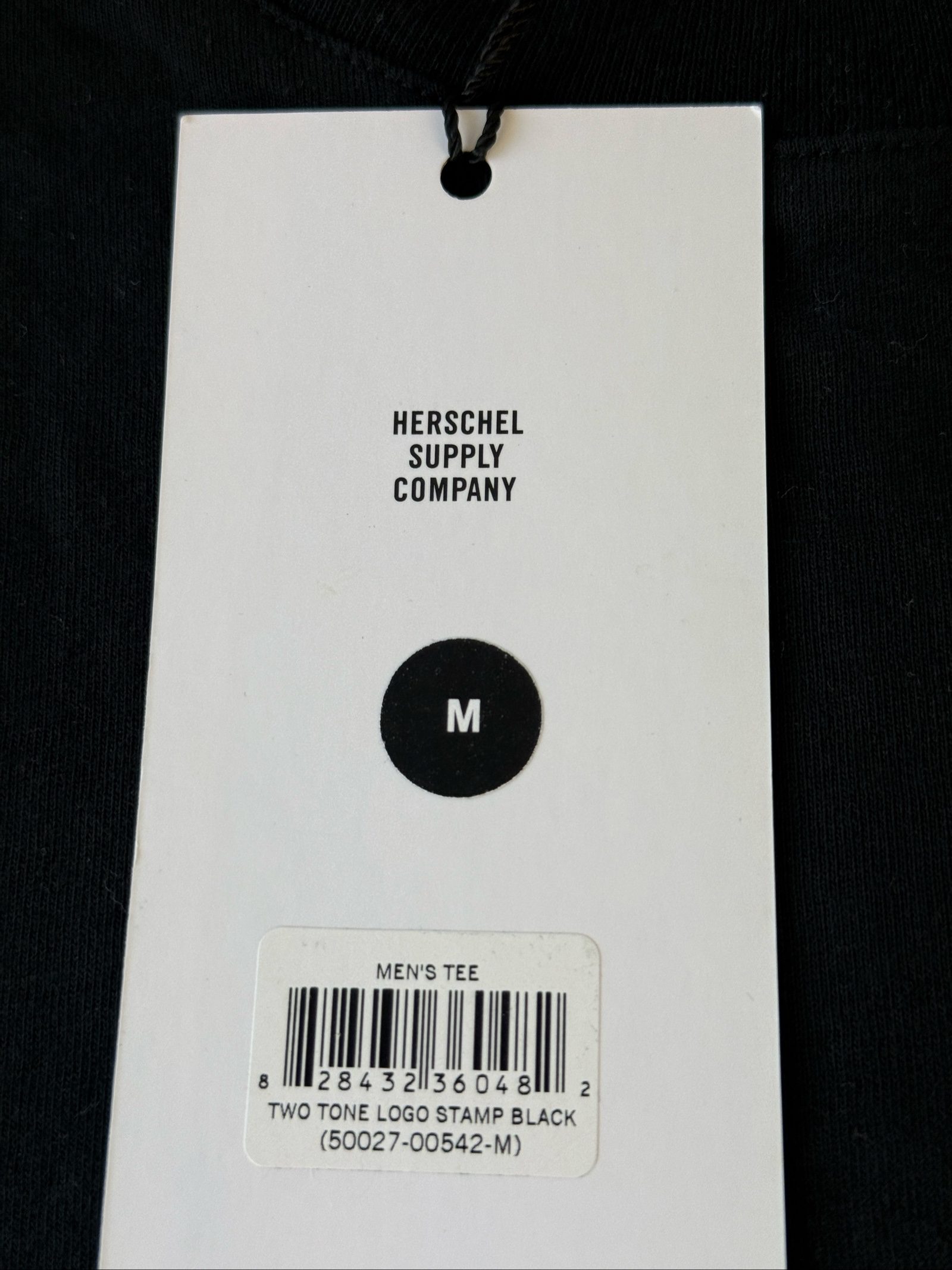 Herschel Men's Black Two Tone Logo Stamp T-Shirt Medium image 3