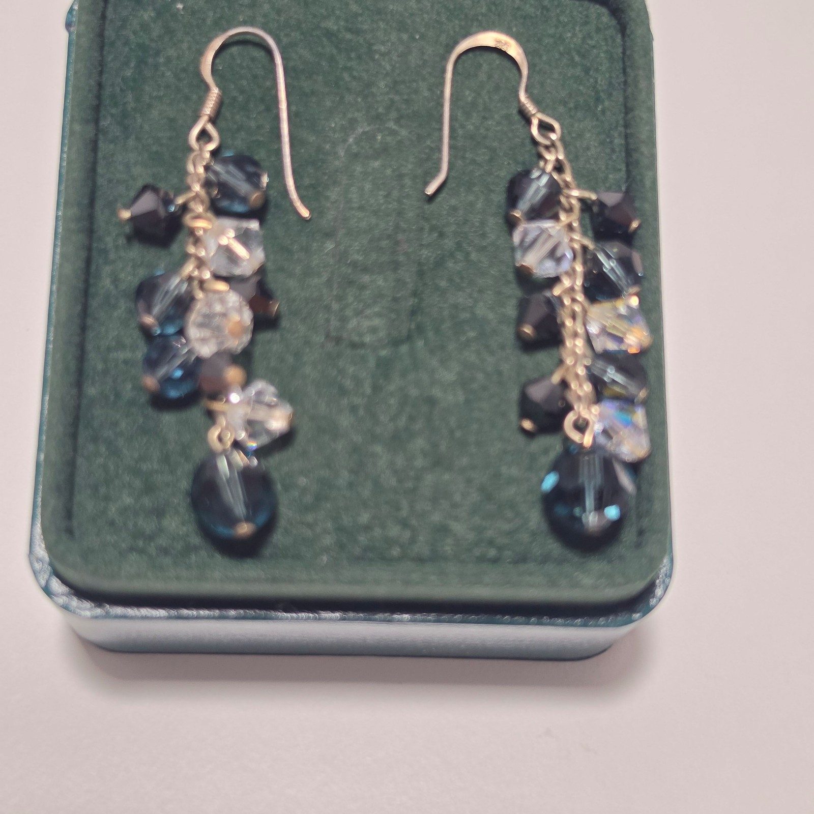 925 sterling Silver Crystal Drop Earrings.b3 image 2
