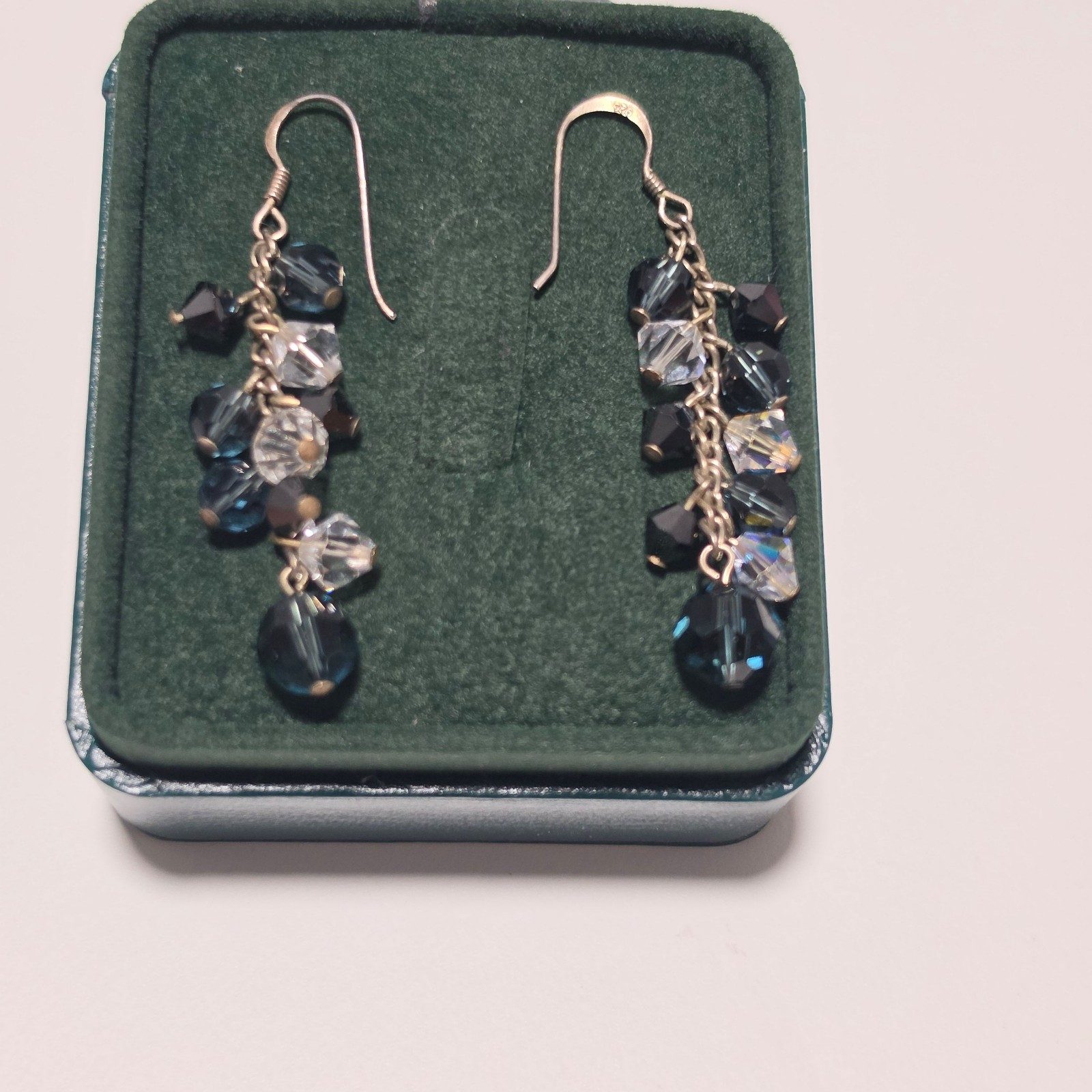 925 sterling Silver Crystal Drop Earrings.b3 image 3