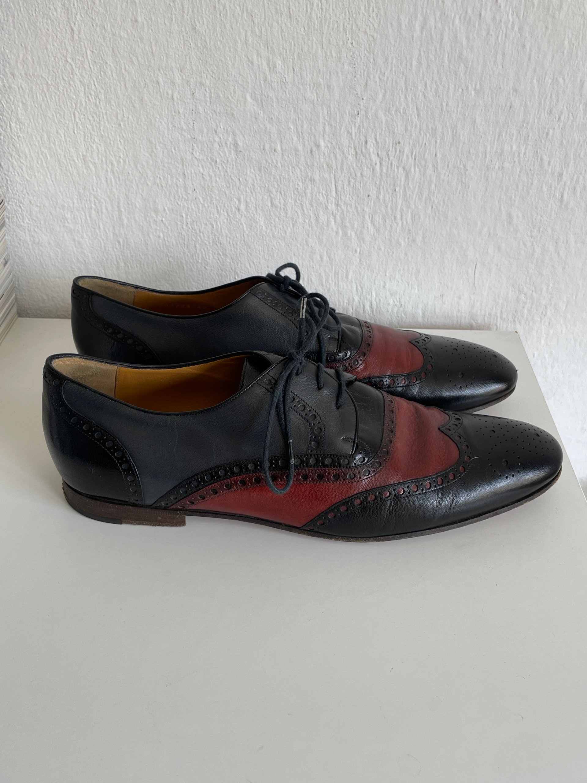 Gucci 202729 Two-Tone Leather Brogue Derby 45 E image 3