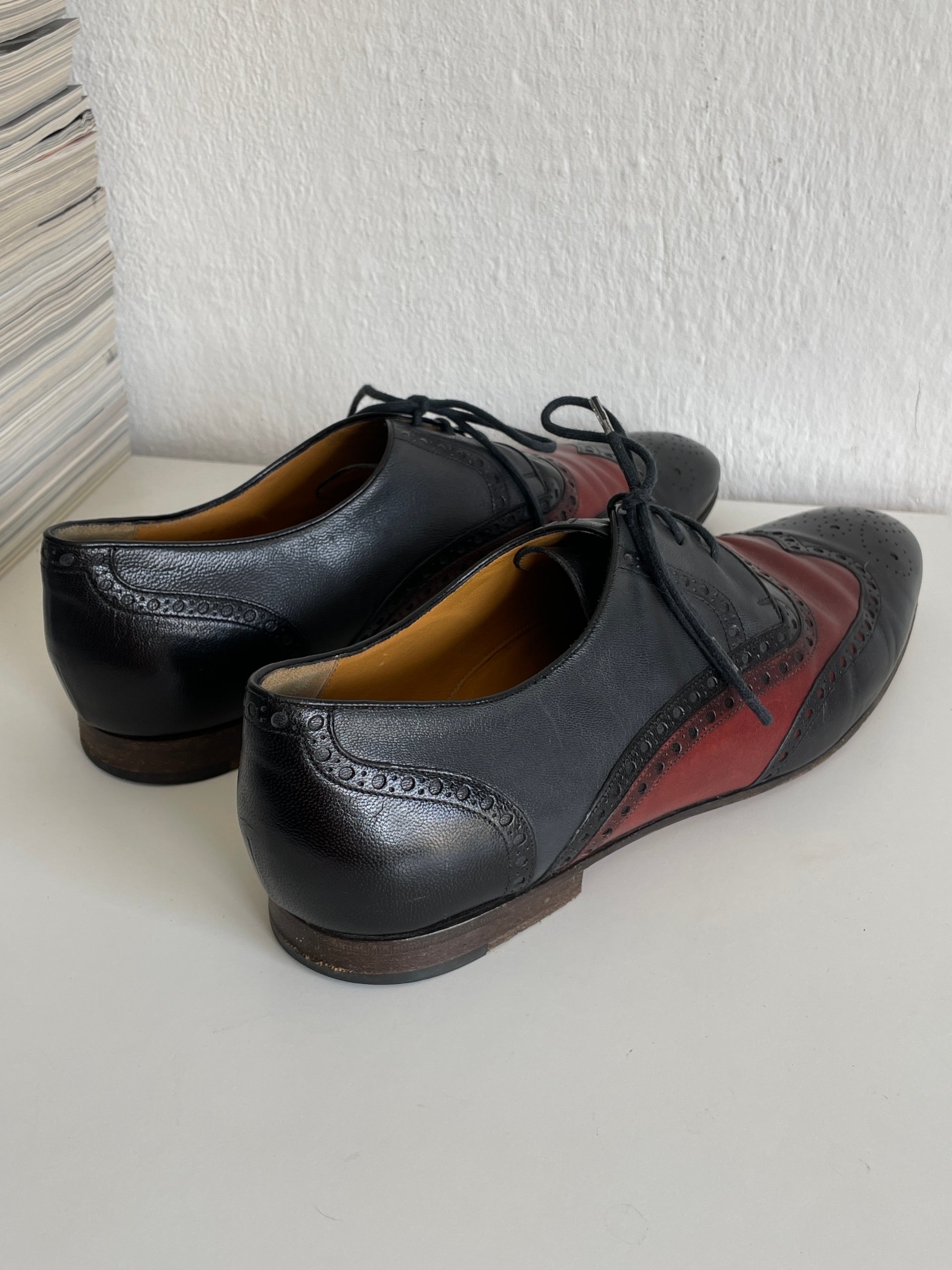 Gucci 202729 Two-Tone Leather Brogue Derby 45 E image 4