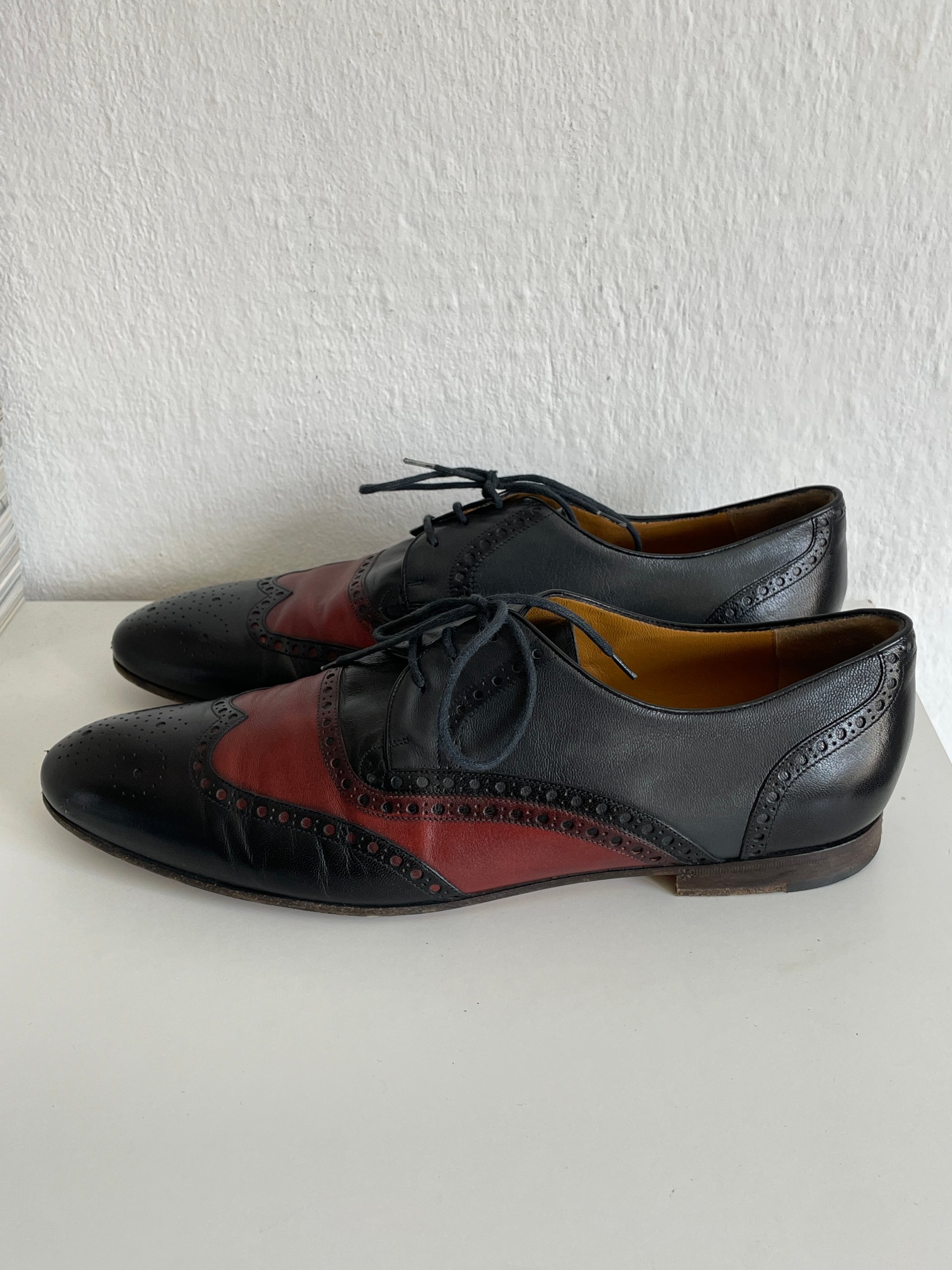 Gucci 202729 Two-Tone Leather Brogue Derby 45 E image 7