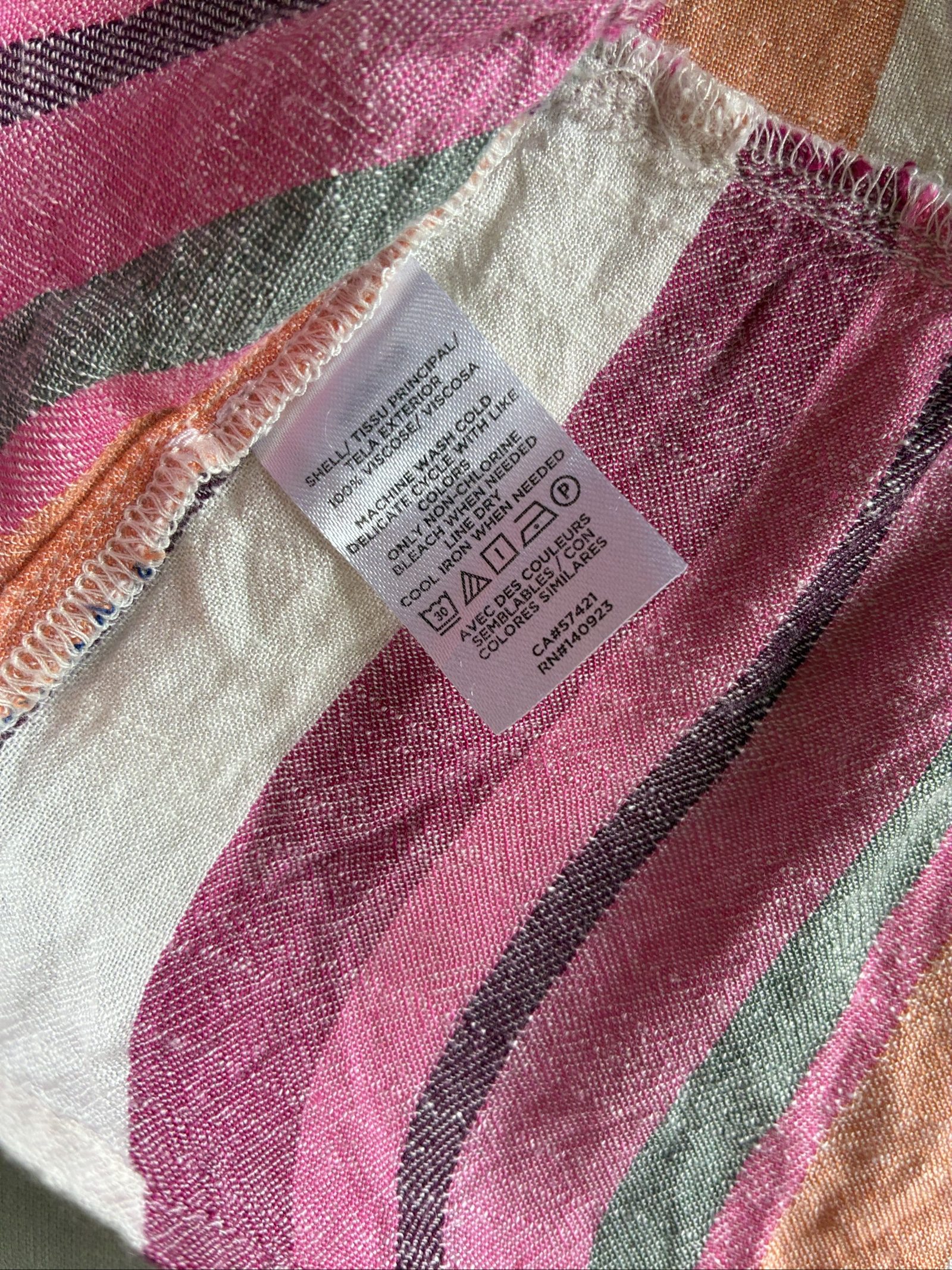 LOFT Striped Peplum Tank Top Multicolor Size S image 4