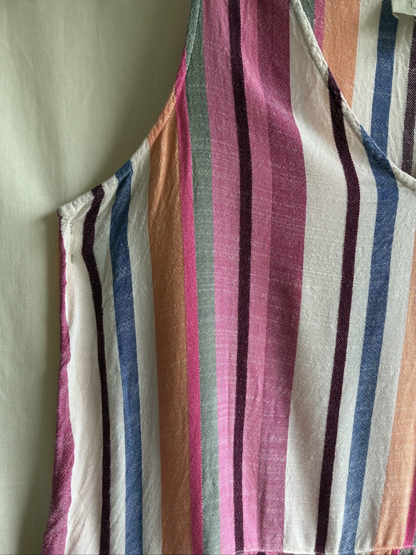 LOFT Striped Peplum Tank Top Multicolor Size S image 6