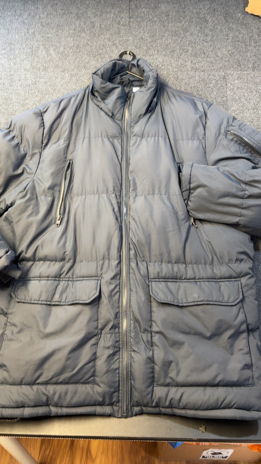 French Connection Navy Puffer Jacket XX Large Polyester Warm Casual excellent condition image 2
