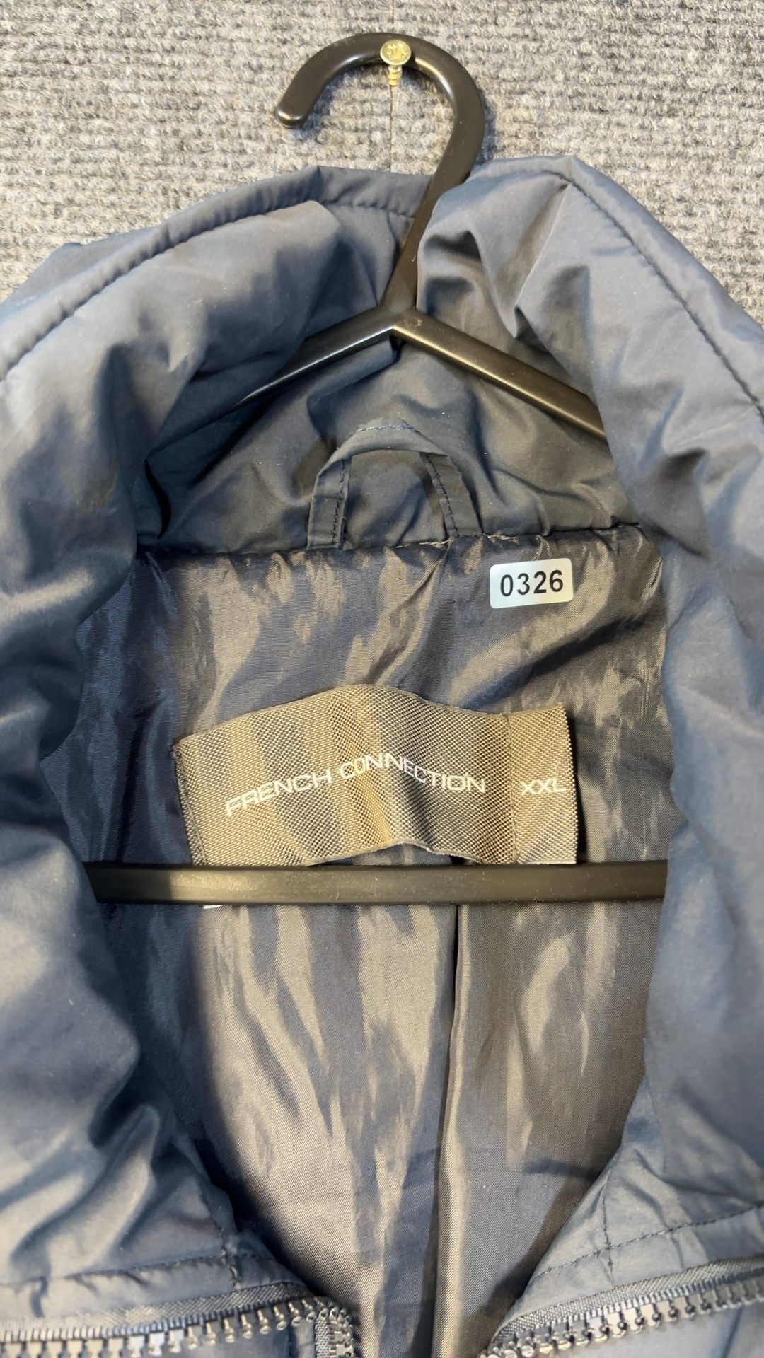 French Connection Navy Puffer Jacket XX Large Polyester Warm Casual excellent condition image 4