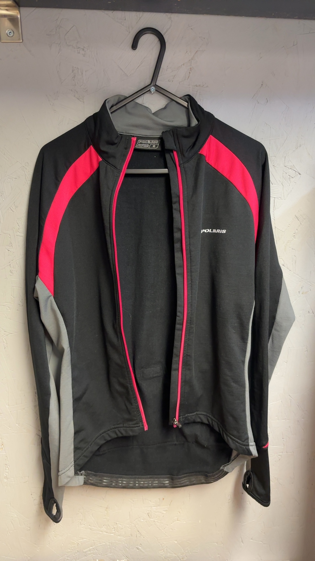Polaris Black, Grey & Red Technical Cycle Wear Jacket UK 10 very good condition image 2