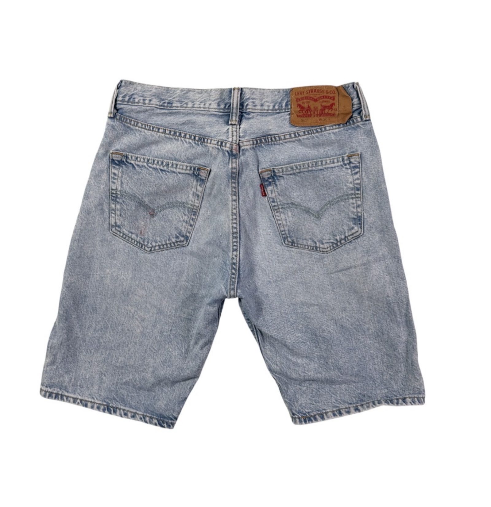 Levi’s 569 Men’s W30 Light Blue Denim Shorts Jorts Button Fly image 2