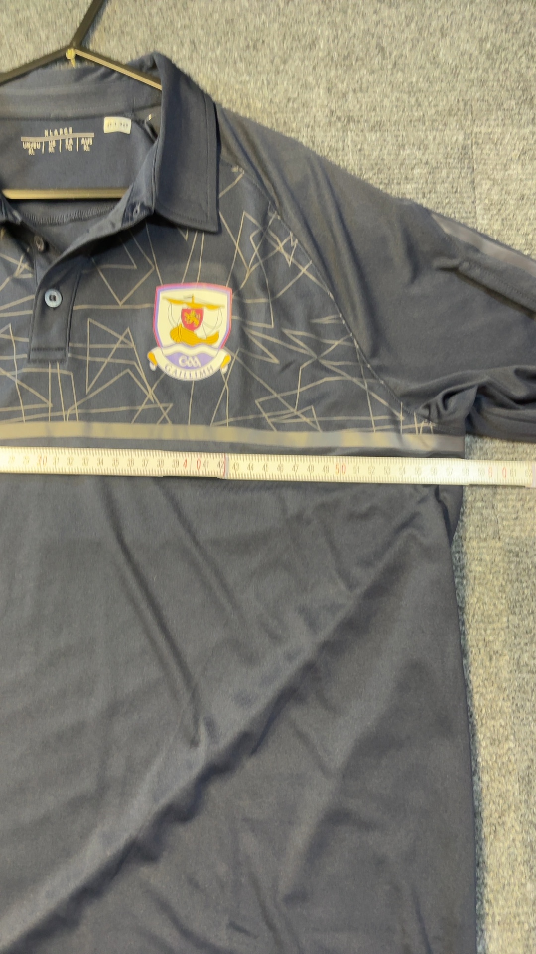 O'Neills Navy & Grey GAA Galway Gaillimh Polo Shirt XL excellent condition image 4