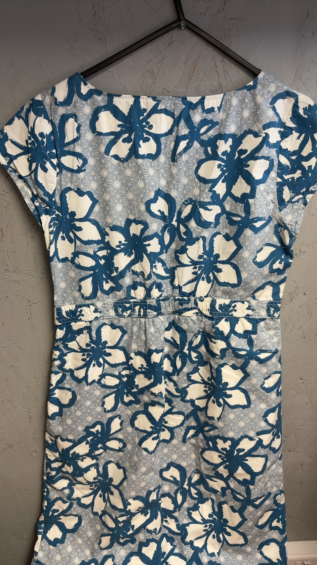 White Stuff Women's Blue & White Floral Cotton Dress UK12 very good condition image 2