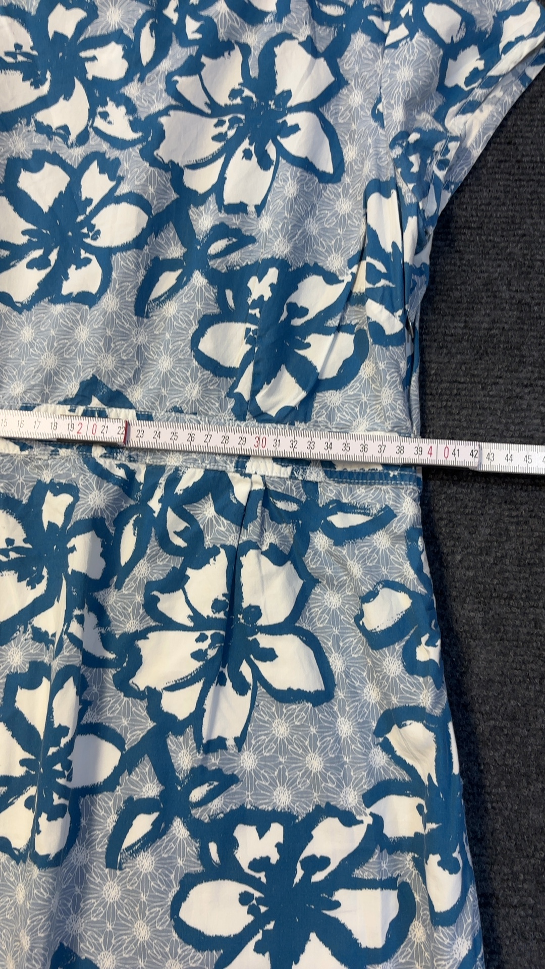 White Stuff Women's Blue & White Floral Cotton Dress UK12 very good condition image 8