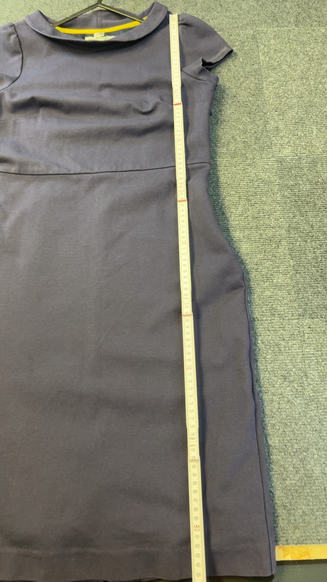 Boden Navy Blue Cotton Blend Dress with Lining UK12L excellent condition image 4