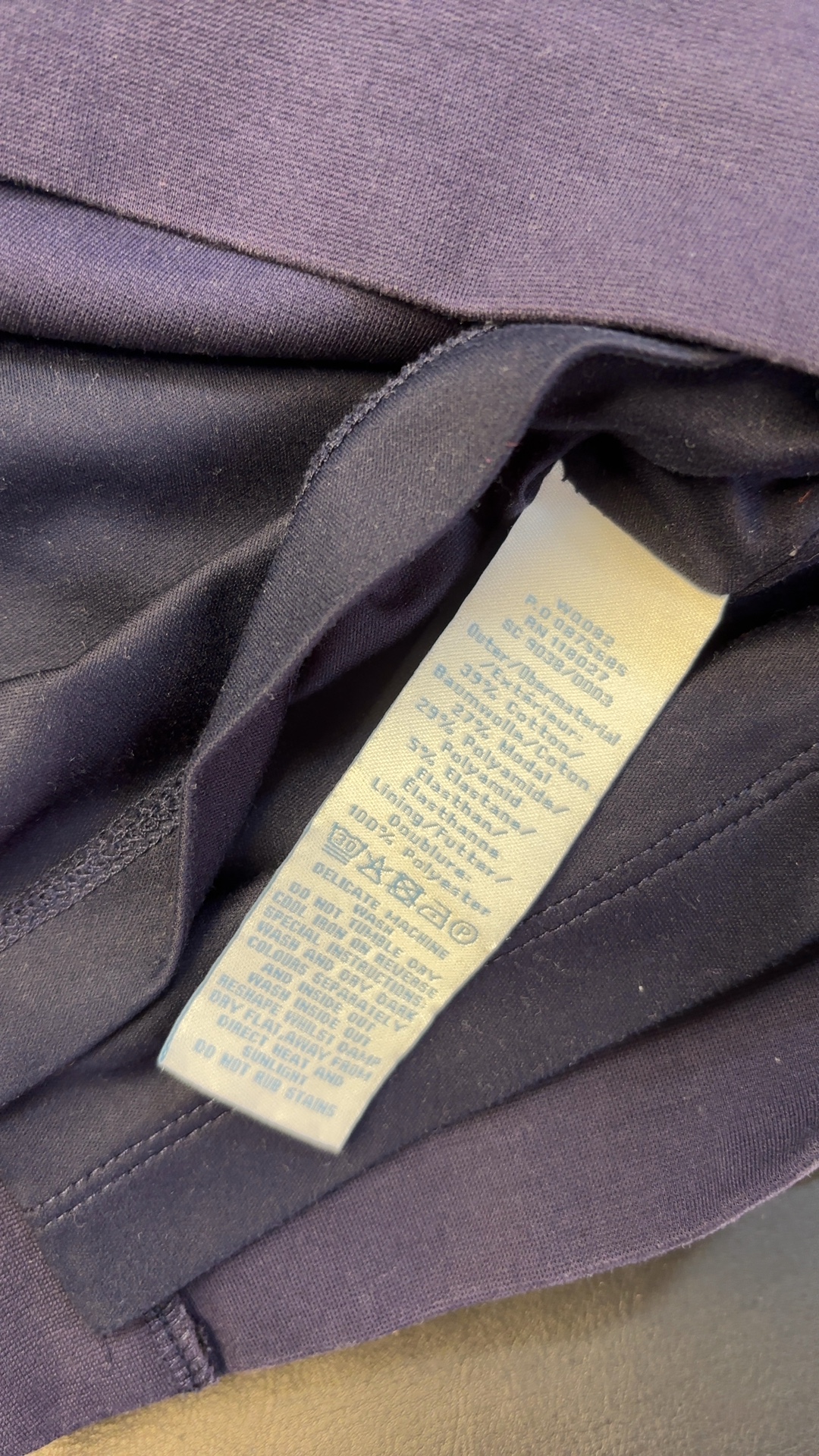 Boden Navy Blue Cotton Blend Dress with Lining UK12L excellent condition image 8