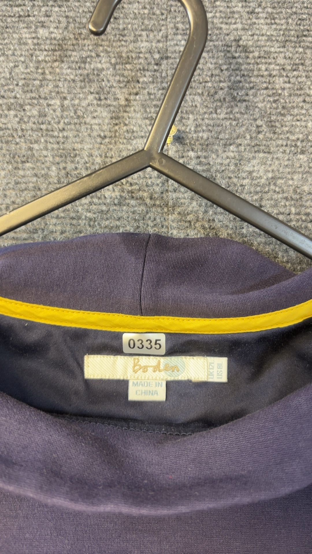 Boden Navy Blue Cotton Blend Dress with Lining UK12L excellent condition image 10
