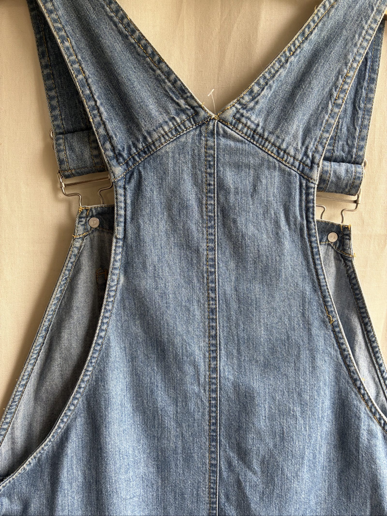 Y2K Vintage Liz Claiborne Overall Jumper Dress Denim Jean Size M image 4
