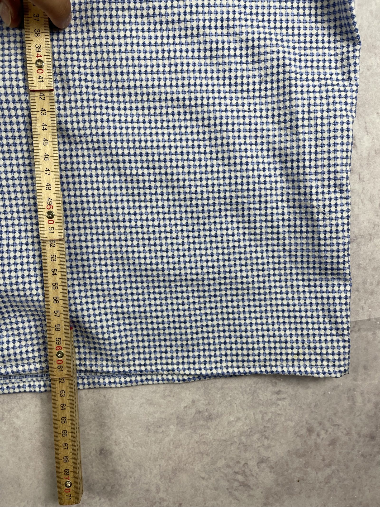 Daniel Hechter Blue & White Checkered Shirt Large Relaxed Fit image 8