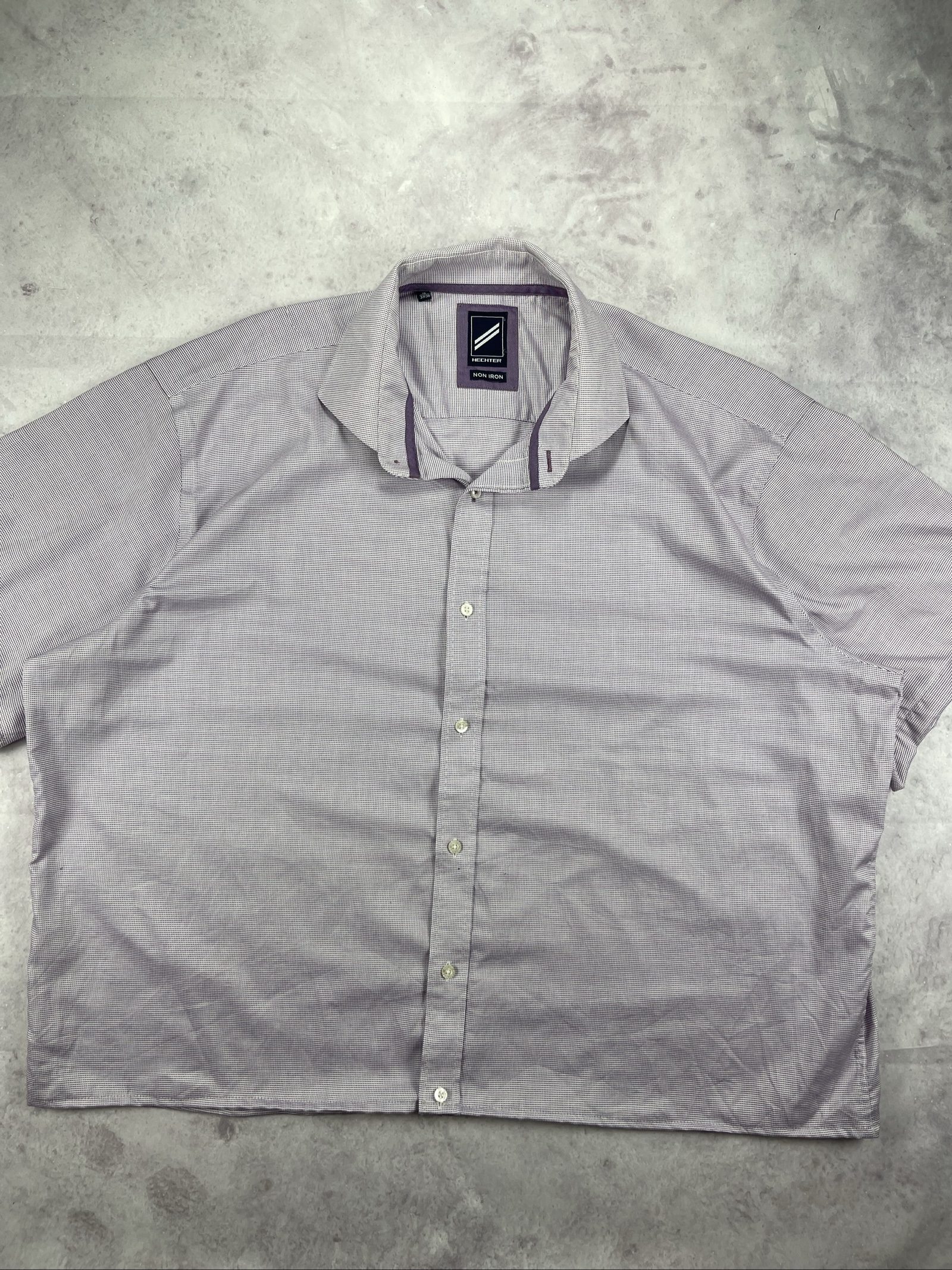 Hechter Men's Light Purple Patterned Non Iron Shirt Large image 2