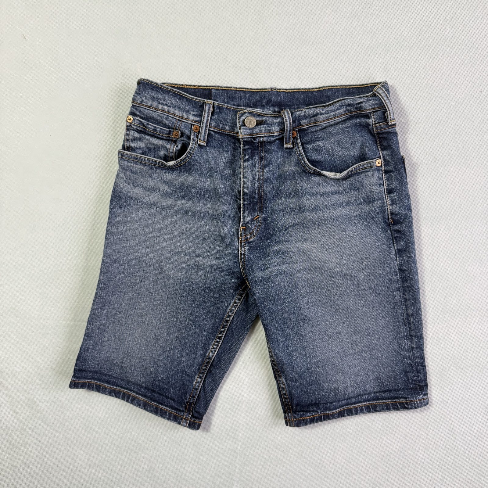 Levi’s 502 Men’s Denim Shorts W31 Blue Regular Taper Stretch 9” Inseam