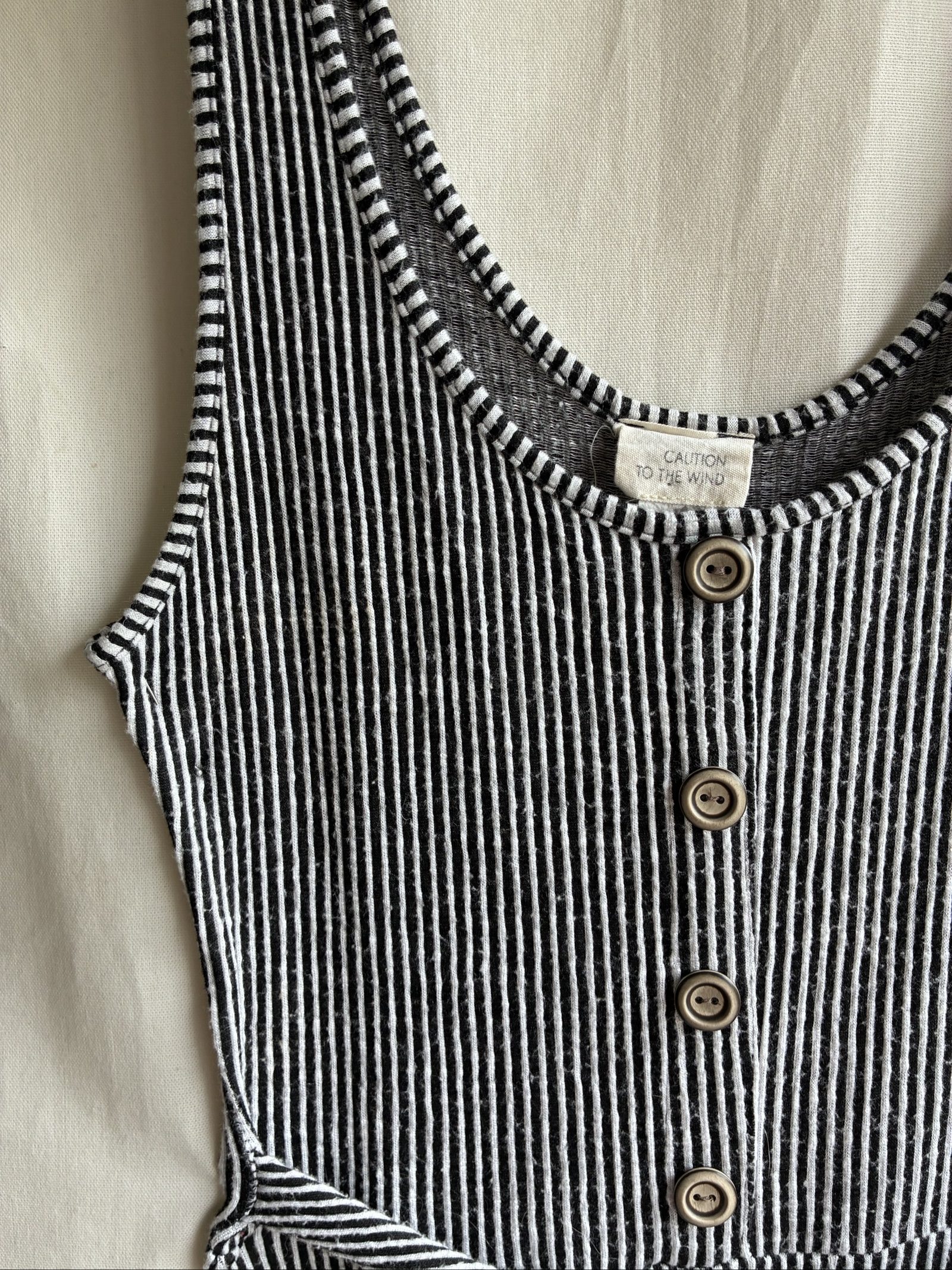Caution to the Wind Striped Jumper Black White Size S image 5