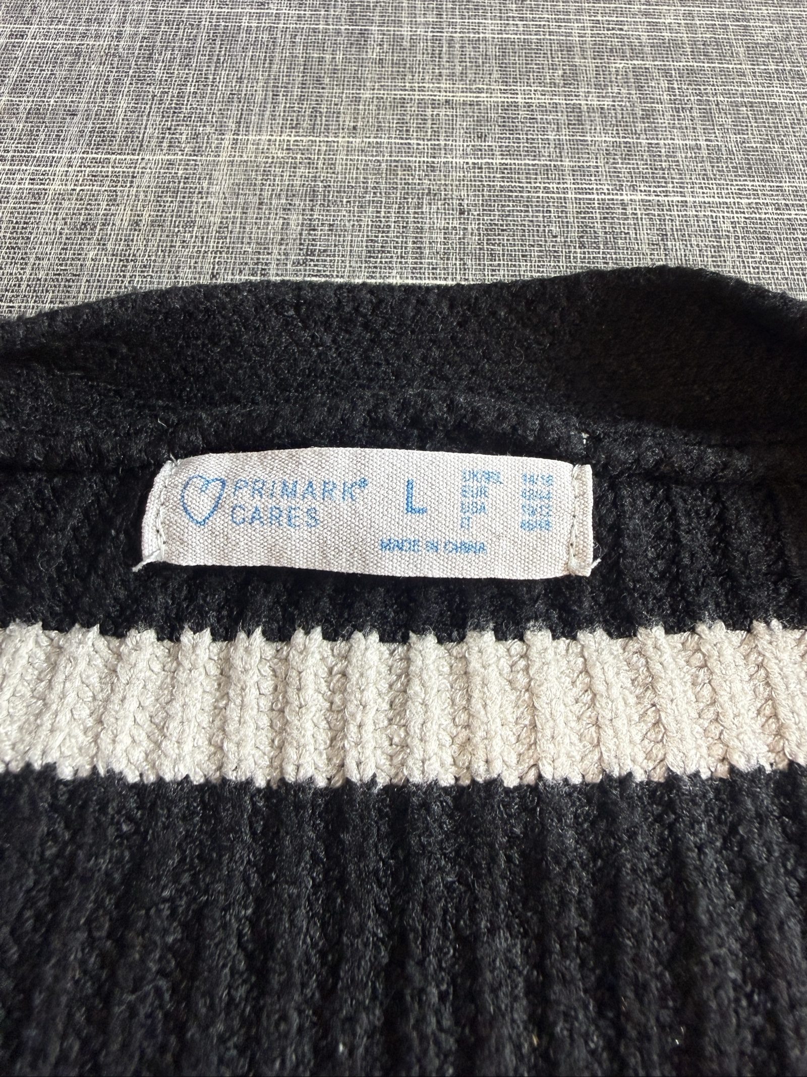 Primark Cares Women’s Black & White Striped Button Cardigan Large image 2