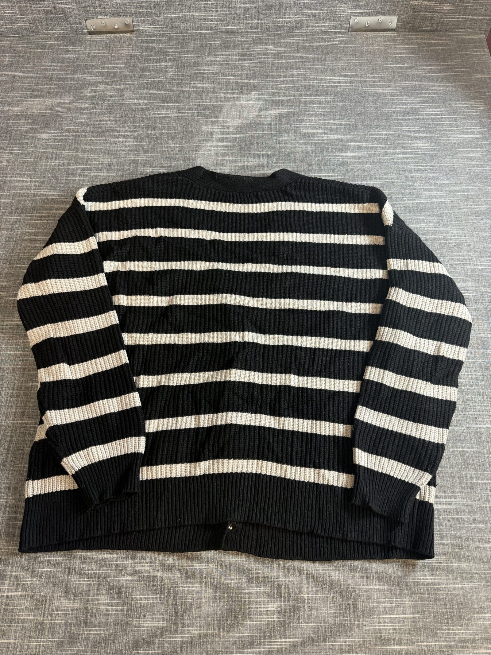 Primark Cares Women’s Black & White Striped Button Cardigan Large image 3