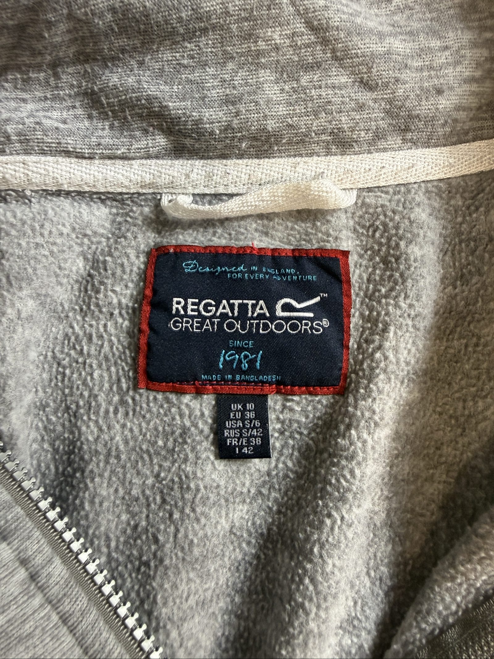 Regatta Women’s Grey Half Zip Fleece Pullover UK 10 Soft Warm image 3