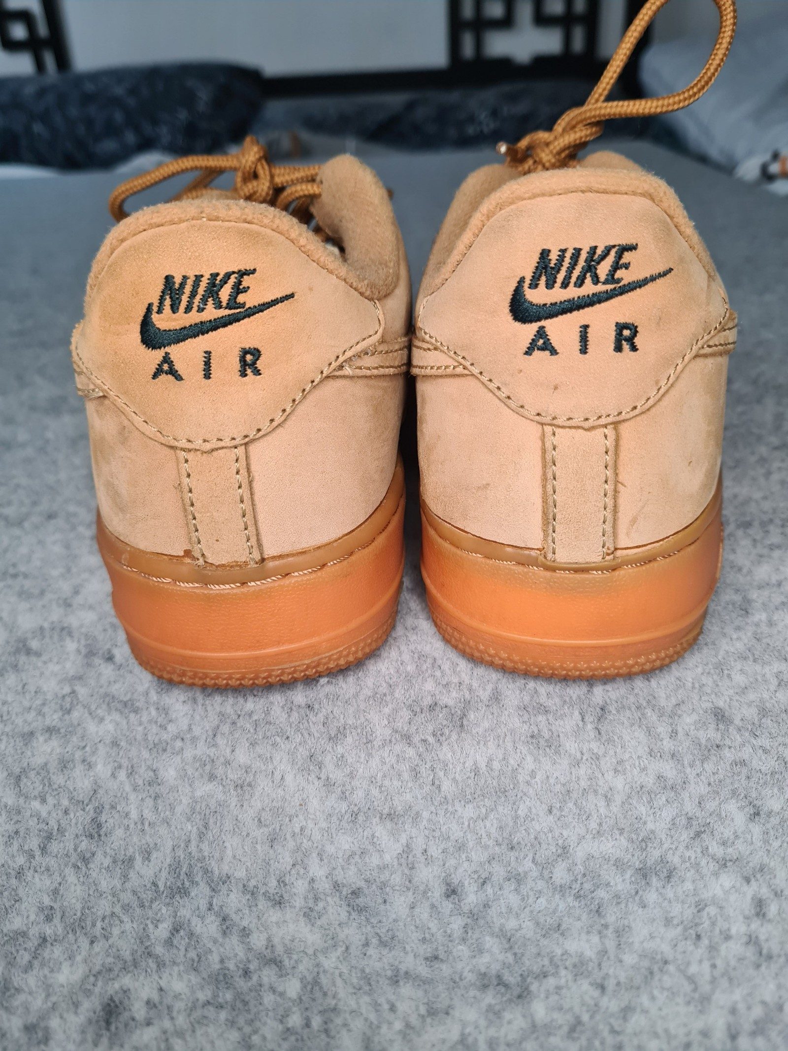 Nike Air Force 1s Flax Wheat Brown Trainers UK 5.5 image 4
