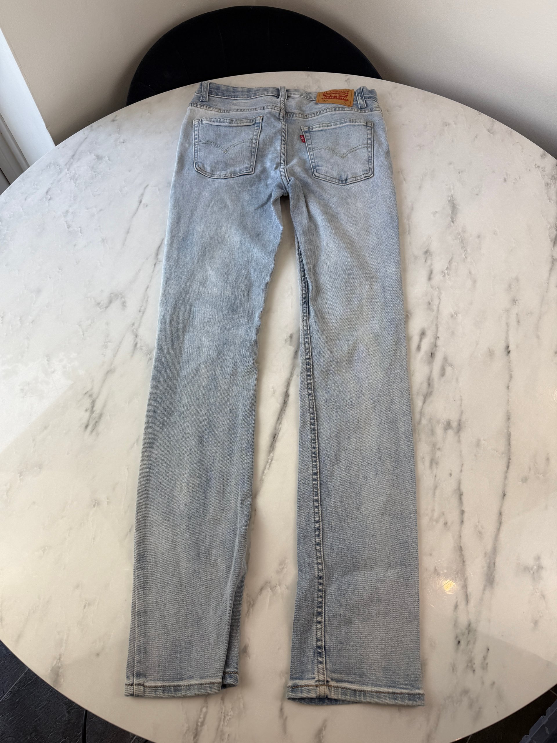 Levi's 512 Slim Taper Light Blue Stretch Denim Jeans Kids Size 16A Excellent image 2
