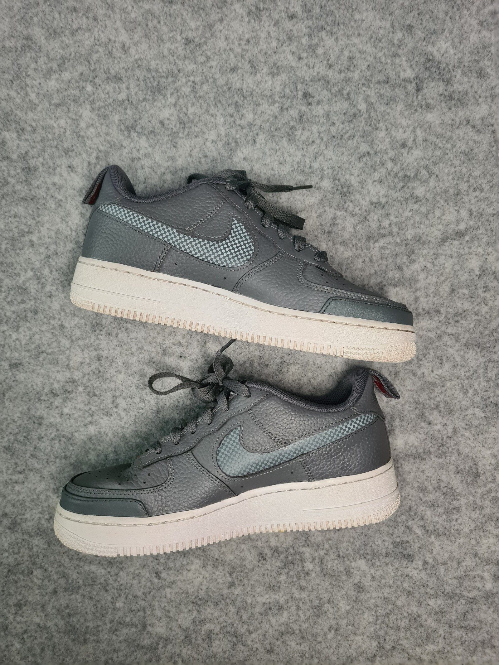 Nike Air Force 1 LV8 Smoke Grey/Red Low Top Trainers Men UK 5.5 image 2