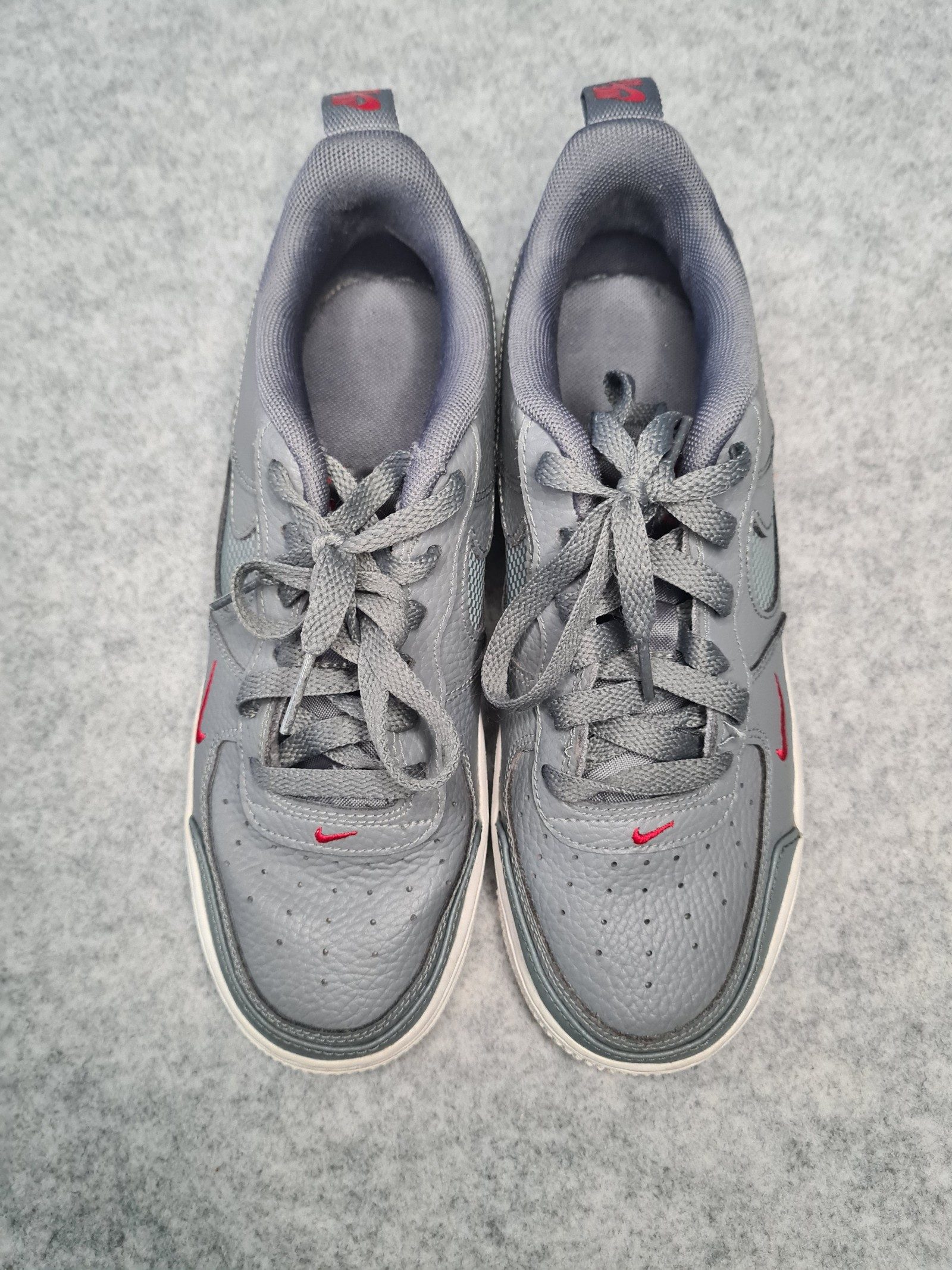 Nike Air Force 1 LV8 Smoke Grey/Red Low Top Trainers Men UK 5.5 image 5