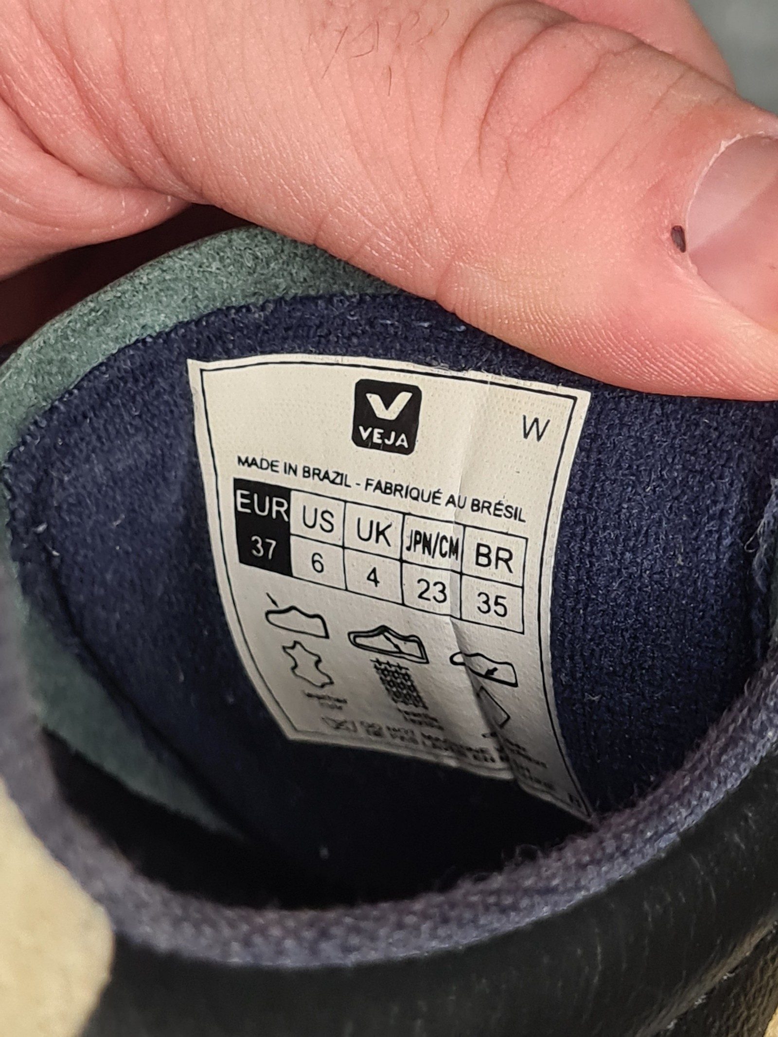 Veja Women’s Black Blue Beige Casual Trainers Size 38 UK 4 image 7