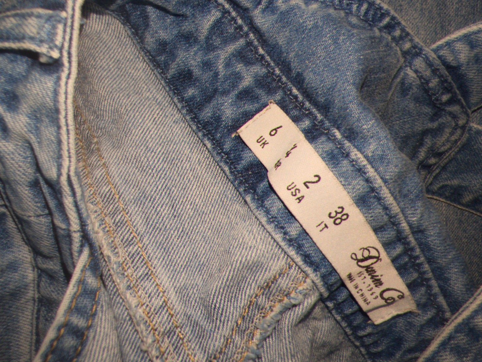 Denim Co Blue Distressed Denim Overalls UK 6 image 3